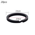 thumbnail image 2 of Stainless Steel Key Rings - 20 Pcs Round Split Key Rings for Keychains - Metal Keychain Rings - Black35mm, 2 of 5