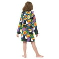 thumbnail image 4 of FORMRS Niños Bathrobe Unisex Hooded Robe Soft Plush Pajamas Sleepwear, Size 7-9T, Colorful Toucans Pattern, 4 of 7