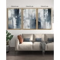 thumbnail image 2 of SHENIFY Large 24x36in3pcs Natural Framed Blue and Grey Abstract Wall Art Modern Minimalist Painting Decor Graffiti Artwork for Home Wall Decor, 2 of 5