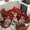 Red,Black, variant on Red Gnomes Christmas Round Tablecloth, Fitted Table Cover with Elastic for 55"-60" Round Tables, Xmas Ball Gifts Snowflake Table Cloth Outdoor Indoor Dinning Party Waterproof Tablecloths