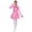 Pink, variant on Figure Ice Skating Dress for Girls Long Sleeve Sequins Mesh Tutu Skirt Leotard Ballet Jazz Dance Dress Pink 16