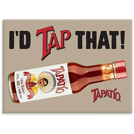 Hot Rectangle Magnet Tapatio, I'D TAP THAT!, Officially Licensed Tapatio Hot Sauce Brand, Heavy Duty Magnet- 2.5