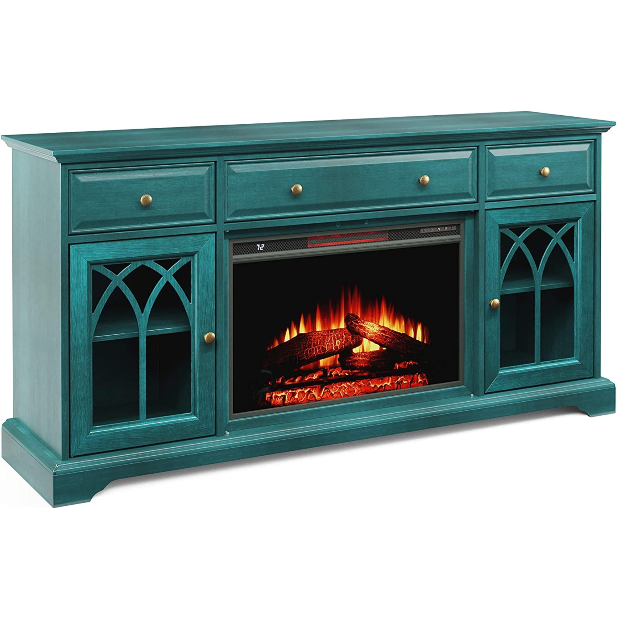60 Gothic Arch Tv Stand With Electric Fireplace Com 60 Gothic Arch Tv Stand With Electric, 36 Electric Fireplace Tv Stand