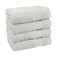thumbnail image 5 of Cotton Paradise 100% Cotton 4 Piece Washcloths, Soft Absorbent Small Hand Face Towels Wash Rags for Body, Silver Gray, 5 of 6