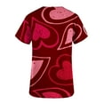 thumbnail image 5 of TIMIFIS Blouse d'Uniforme de Travail pour Femmes, Manches Courtes, Col en V, avec Poches - Motif Vin, 5 of 5