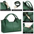 thumbnail image 3 of Bolsos de cuero BOSTANTEN, bolsos de diseño para mujer, color verde, 3 of 6