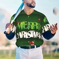 thumbnail image 6 of Balery Merry Christmas Baseball Jersey for Men Casual Button Down Shirts Short Sleeve Active Team Sports Uniform-X-Large, 6 of 9