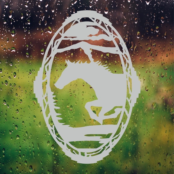 StickerChef Equestrian Horse Front Door Etched Decal Entry Way Decor Safety Film Stickers