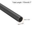 thumbnail image 2 of Uxcell 2Pcs Carbon Fiber Tubes 14 x 16 x 170mm Matte Surface Rod 3K Roll Wrapped Round Tubing for RC Airplane, 2 of 4
