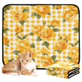 thumbnail image 2 of RMDQTR 2Pack Set of Medium and Large Pet Potty Pads Reusable Ultra-Absorbent Pet Training Pads Leak-Proof Pet Pads Elegant and Beautiful Yellow Roses, 2 of 7