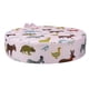 thumbnail image 1 of 1 silla infantil redonda con cojín elevador y estampado de animales., 1 of 8