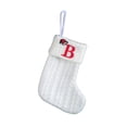 thumbnail image 1 of Decorative Knitted Christmas Socks Bag for Kids with Embroidery Letters Candy Themed Holiday Stocking, 1 of 3