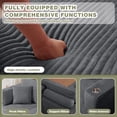 thumbnail image 6 of Soscana Boneless Couches for Living Room with Chaise,102" Sectional Sofa with Throw Pillow,Cozy Cloud Couch with L-Shaped,Sponge Compression Sofa,No Assembly Required,for Living Room,Apartment, APT, 6 of 7
