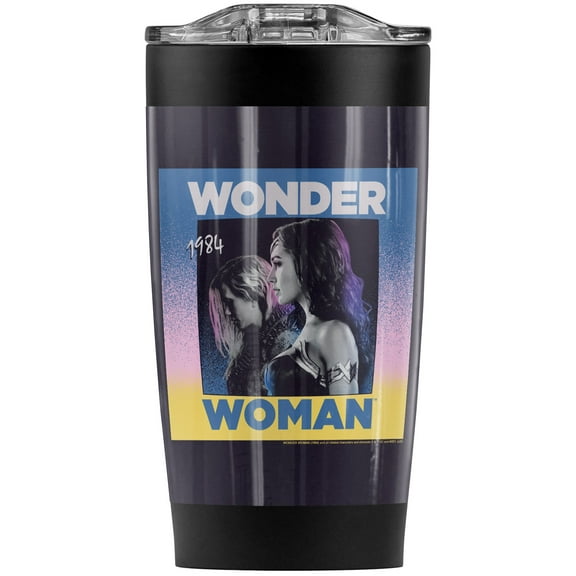 Wonder Woman 1984 Wonder Duo Stainless Steel Tumbler 20 oz Coffee Travel Mug/Cup, Vacuum Insulated & Double Wall with Leakproof Sliding Lid | Great for Hot Drinks and Cold Beverages