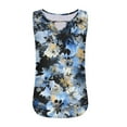 thumbnail image 6 of ITSAME Women's Tank Tops, Floral Prints V-Neck Sleeveless Summer 2025 Fashion Blouse Navy L, 6 of 6