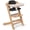 Black, variant on Cowiewie Wooden High Chair with 3 Tray, Toddler Feeding High Chair, 8 Height Adjustments, with Black Cushion and Harness