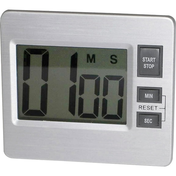 Tatco Digital Timer - Desktop - Silver, Black | Bundle of 5