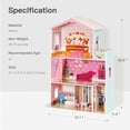 Wooden Dollhouse, Dreamy Wooden Dollhouse, Toy Gift for Kids, DIY Cottage, Princess Room Toys