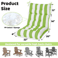 thumbnail image 4 of 45" x 22 "Outdoor High Back Chair Cushion, Set of 2, Waterproof Adirondack Rocking Chair Cushions for Patio, Garden Porch(green white）, 4 of 7