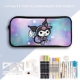 thumbnail image 3 of Kuromi Pencil Case Portable Pencil Bag Zipper Cosmetic Bag High Capacity Makeup Pouch Stationery Bag, 3 of 8