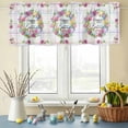 thumbnail image 6 of Valances for Windows Happy Easter Eggs Tulips Daisy Rod Pocket Short Curtain for Bathroom Living Room Bedroom Colorful Striped 1 Panel 42x12in, 6 of 9