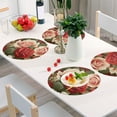thumbnail image 6 of Ryvnso Luxury Roses Flower Round Plate Mats Dining Table Placemat Set of 4 for Holiday Decoration, 6 of 7