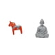 thumbnail image 1 of Estatua tradicional sueca de escritorio, figura de mono, estatua de Buda, caballo Dalecarlian creativo, pintado a mano, madera maciza, arenisca, adecu, 1 of 8