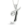 thumbnail image 3 of JewelersClub Black Diamond Accent Sterling Silver A TO Z Initial Pendant, 18", 3 of 4