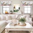 thumbnail image 4 of Summer Ocean Valance Curtain Sea Turtle Coral Fish Seahorse Jellyfish Window Valances Rod Pocket Short Curtains Window Treatments for Kitchen Bedroom Bathroom Laundry 60" x 14", 4 of 9
