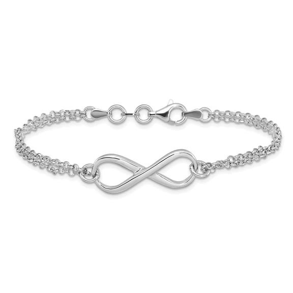 Diamond2Deal 925 Sterling Silver Bracelet for Women 7.5 Inch