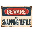 thumbnail image 1 of SignMission Z-D-3.5-BW-Snapping Turtle 3.5 x 5 Po Méfiez-Vous de Snapping Turtle Signe Rustique, 1 of 1