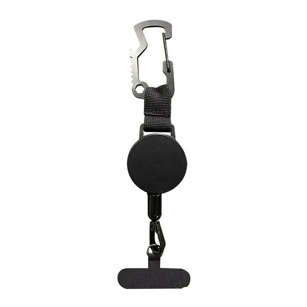 Llavero retráctil, soporte para cordón de teléfono, llavero, clip para cinturón con mosquetón, llave, soporte para teléfono para pescar en