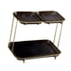 thumbnail image 4 of Organizador de tocador moderno de 2 niveles para cosméticos de baño Negro, 4 of 7