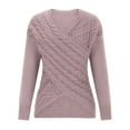 thumbnail image 6 of POROPL Fall Sweaters for Women Long Sleeve V-Neck Sweater Casual Oversized Pullover Size S-XL, 6 of 8