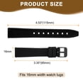 thumbnail image 2 of Correa de reloj de silicona Uxcell de 16 mm, liberación rápida, flexible, suave, correa de goma con hebilla negra de acero inoxidable, banda de reemplazo para hombres y mujeres, negra, 2 of 7