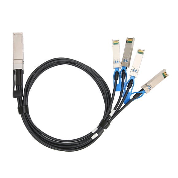 Cable DAC QSFP28 de 100 G, distancia de transmisión de 1 metro, cable de conexión directa de velocidad QSFP28 a 4 SFP28 de 100 G para dispositivos de big data
