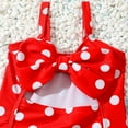 thumbnail image 6 of TAIAOJING Toddler Summer Sleeveless Girls Polka Dot Red Black Yellow Swimwear Swimsuit Bikini For 12-18 Months, 6 of 7