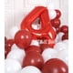 thumbnail image 3 of Globo AULE Big Red Number 4, lámina de helio, 40 pulgadas, 3 of 6