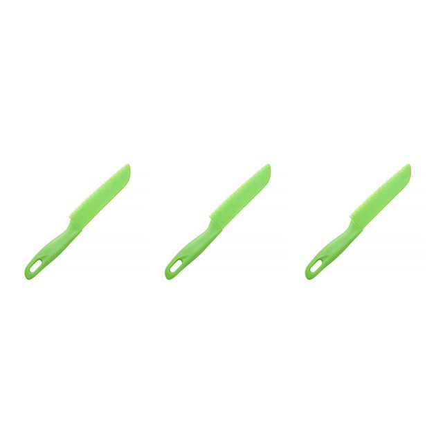 Toystoory Juegos de cocina para niños, utensilios de cocina seguros para niños de plástico real para frutas, lechuga, bordes dentados, platos, Type1 NO1