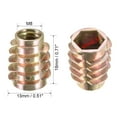 thumbnail image 4 of Unique Bargains Fileté Écrous Insert Alliage de Zinc Hexaflush M8 Filetages Internes 18mm Longueur 10pcs, 4 of 4