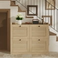 thumbnail image 2 of Huisuilinss Shoe Storage Cabinet With 4 Flip Drawers,Narrow Shoe Cabinet,Freestanding Hidden Shoe Rack Organizer With Open Storage,Wooden Legs For Hallway Bedroom Living Room Entryway, 2 of 7