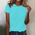 thumbnail image 2 of HAJWOH Womens Tops 2026 Summer Short Sleeve Shirts Beach Vacation Outfits Workout Tshirts Crew Neck Casual Plus Size Clothes S, 2 of 7