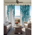 thumbnail image 6 of Chic Green Eucalyptus Blackout Curtains for Bedroom Living Room Darkening Curtains 90 Inch Summer Leaves Pastoral Plants Black Out Window Curtain Privacy Window Treatment Grommet Drapes 52"x90"x2, 6 of 9