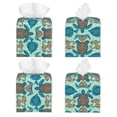 thumbnail image 2 of Lsque Turtles And Seahorses Printed Tissue Box Cover Holder, Facial Paper Organizer Dispenser,Square with Bottom Belt, PVC Leather Decorative Organizer, 2 of 8