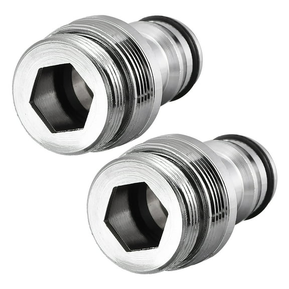 Brass Garden Hose Quick Connector Faucet Adapter 22mm Male Threaded 2pcs