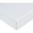 thumbnail image 2 of Smyrna White Bamboo Rayon Fitted Sheet, Queen – Deep Pocket, Breathable, Moisture Wicking, 2 of 5