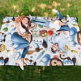 thumbnail image 6 of Cartoon Monkey Animal Chef Extra Large Picnic Beach Blanket Waterproof Sand Proof Portable Outdoor Mat 60x80, 6 of 9