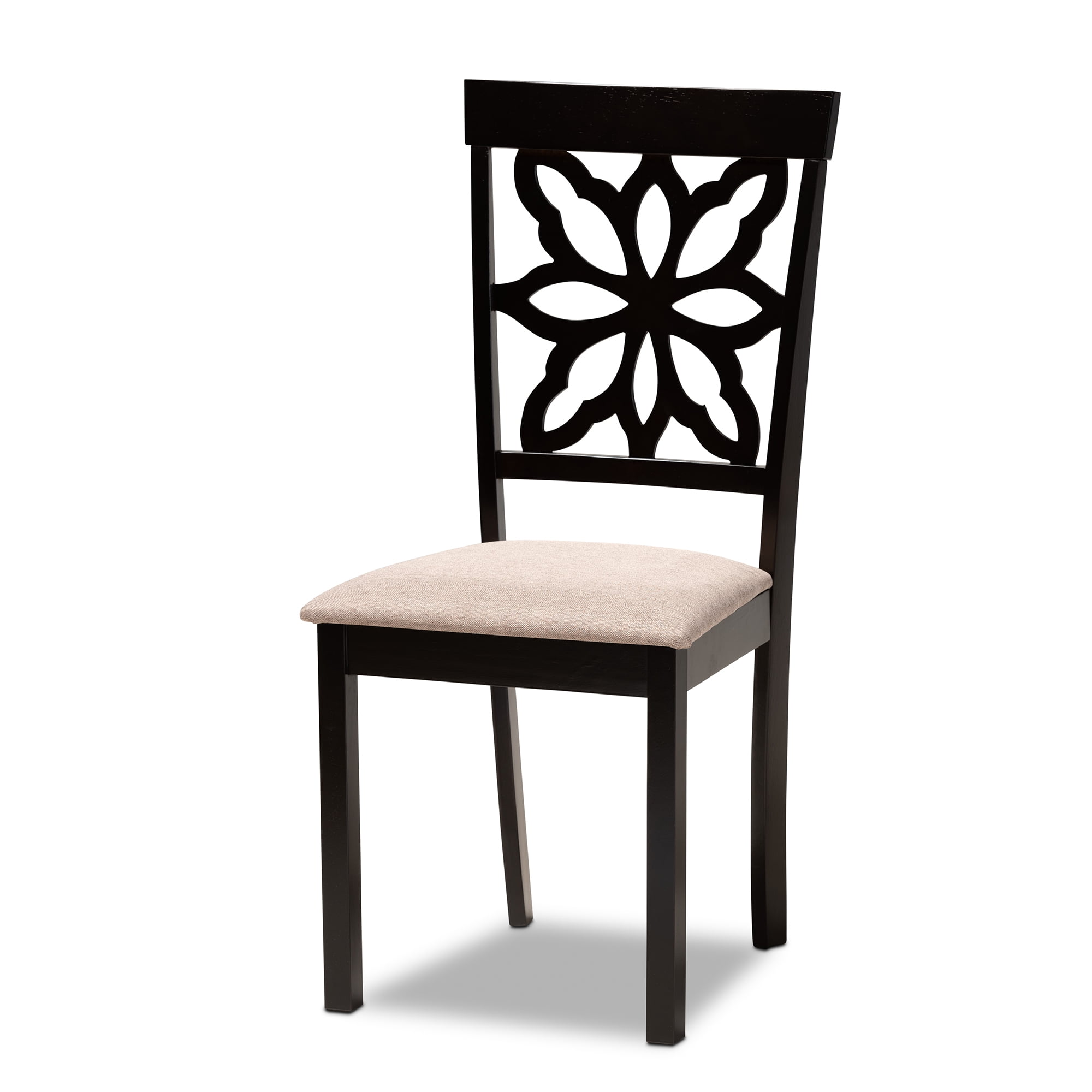 Baxton Studio Dallas Modern Dining Set, 7-Piece, Dark Brown