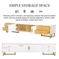 thumbnail image 3 of Aukfa 70 inch TV Stand for 65" 75" TV, Entertainment Center with Storage for Living Room, White, 3 of 8