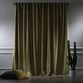 thumbnail image 4 of 3S Brother's Extra Long Room Darkening 95" Length Faux Velvet Olive Green Curtain Drapes - Hanging Back Tab 5-25 Feet Custom Made ( 1 Panel ) - Made in Turkey (100"Wx95"L), 4 of 5